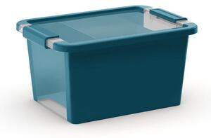 Scatola con coperchio color petrolio in plastica 36,5x26x19 cm Bi-Box – KIS