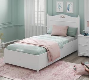 Letto con Contenitore Rustico Bianco