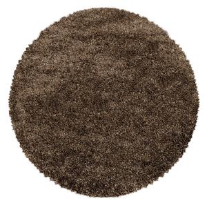 Tappeto rotondo marrone scuro ø 80 cm Fluffy - Ayyildiz Carpets