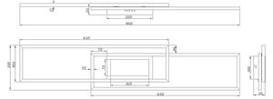 Globo 48468-42 - Plafoniera LED dimmerabile SAUNDERS 42W/230V 19,6x96 cm