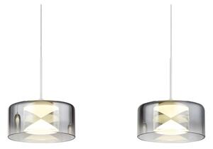 Globo 16024-4WR - Lampadario a cavo BELINDA LED/24W/230V bianco/fumé