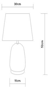 Globo 24142W - Lampada da tavolo CLASSY 1xE27/40W/230V bianco/argento