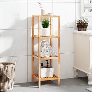 Scaffale per Bagno a 4 Ripiani in Massello di Teak 42x42x165cm