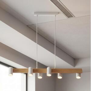 Brilagi - Lampadario su cavo SELE 6xGU10/30W/230V bianco/decor rovere