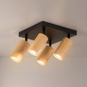 Brilagi - Faretto SELE SQUARE 4xGU10/30W/230V nero/rovere