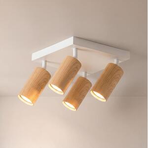 Brilagi - Faretto SELE SQUARE 4xGU10/30W/230V bianco/effetto rovere