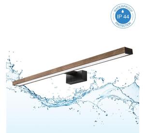 Brilagi -LED Illuminazione per specchio da bagno 3 in 1 WOODY MIRROR LED/15W/230V IP44 nero/rovere noce