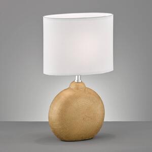 FISCHER & HONSEL Lampada da tavolo Foro, oro/bianco, altezza 36 cm
