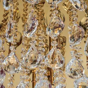 ORION Plafoniera Celeste con cristalli K9, Ø45cm, oro