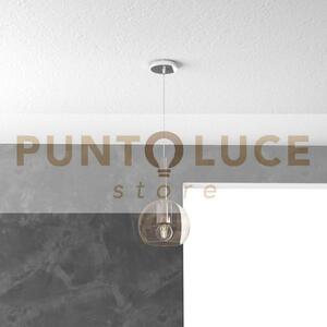 Sospensione cromo 1 luce piccola ambra 1155cr-sp-am