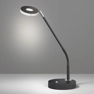 FISCHER & HONSEL Lampada LED da tavolo Dent, dimming, CCT, 6W, nero