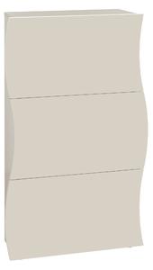 Scarpiera 3 Ante a Ribalta Onda 71x26,6x121,4 cm Finitura in Melamina Cachemire