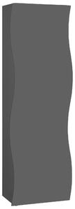 Armadio 1 Anta Onda 63x40x187,2 cm Finitura in Melamina Antracite Opaco