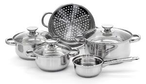 Batteria di Pentole 8 Pezzi in Acciaio Inox Antiaderente Induzione Collection Fascinosa