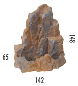 Cascata Artificiale Roccia da Giardino 142x68x83 cm in Vetroresina con Pompa