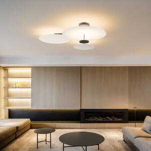 Vibia Flat plafoniera LED 4 luci Ø 90 cm bianco