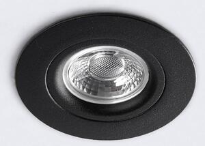 Heitronic Faretto LED da incasso DL6809, rotondo, nero