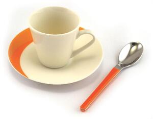 Set Caffè 3 pezzi Tazzina + Sottotazza + Cucchiaino Eme Natura Sun Arancio