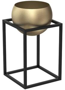 Vaso per fiori in metallo 51,3x29 cm negro/dorado