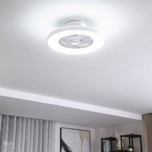Lindby Smart LED ventilatore da soffitto Paavo, bianco, silenzioso, Tuya