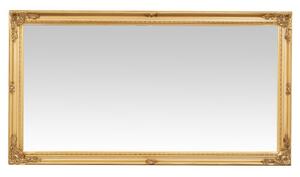 Specchio Specchiera da parete e appendere verticale/orizzontale L72xPR4xH133 cm finitura foglia oro anticato