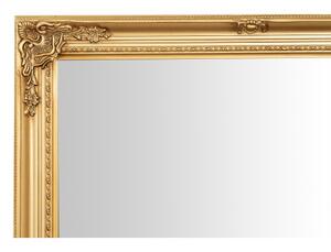 Specchio Specchiera da parete e appendere verticale/orizzontale L72xPR4xH133 cm finitura foglia oro anticato