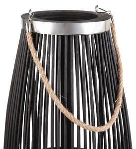 Lanterna Salice Nero 72 cm Boho accessorio decorativo stile moderno Beliani