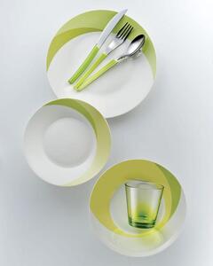 Set 7 pezzi Piatti + Posate + Bicchiere Eme Natura Green Verde