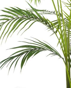 Pianta Artificiale in Vaso Verde e Nero Materiale Sintetico 124 cm Falso Areca Palm Accessorio Decorativo per Interni Beliani