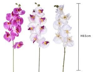 Set 8 Phalaenopsis Artificiali con 8 Fiori Altezza 65 cm Multicolore