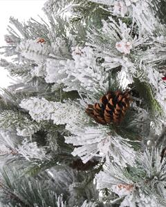Albero di Natale artificiale verde 180 cm cosparso di neve finta Beliani