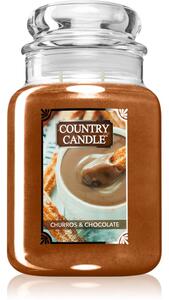 Country Candle Churros & Chocolate candela profumata 737 g