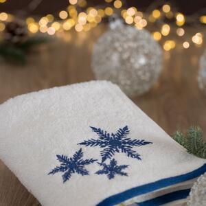 Asciugamano in cotone con ricamo natalizio blu Larghezza: 70 cm | Lunghezza: 140 cm