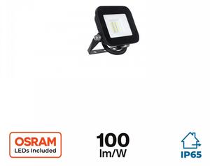 Faro LED 10W IP65, 100lm/W - LED OSRAM Black Colore Bianco Freddo 5.700K
