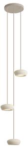 Lampada a sospensione moderna beige con paralume rotondo a 3 luci - Concerto