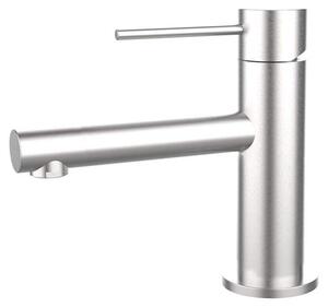 Rubinetto per lavabo con acqua calda e fredda, finitura in acciaio inossidabile 304