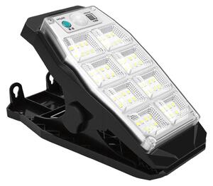 Lampada solare con clip, 1200 mAh, 3 modalità, resistente alle intemperie, luce esterna