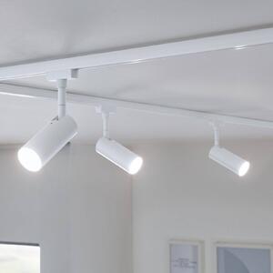 Paulmann Set URail Tubo di Paulmann, bianco, a 4 luci, alimentazione via cavo Tubo, dimmerabile, Bianco / Opale, Soggiorno / Sala da pranzo, Metallo, Moderno