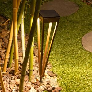 Les Jardins Fiaccola LED solare Tinka, alta 52 cm, corten