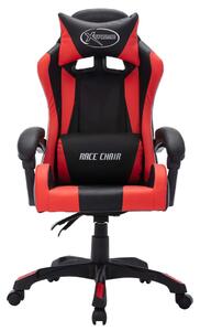 VidaXL Sedia da Gaming con Luci a LED RGB Rossa e Nera in