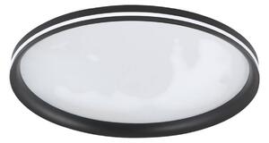 Fabas Luce Plafoniera a LED Isy, dimmerabile, Nero, Soggiorno / Sala da pranzo, Metallo, Moderno, Plafoniera LED