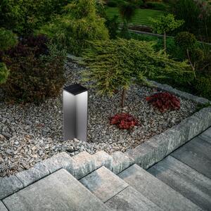 Fabas Luce Lampada solare a LED Fold, grigio scuro, sensore di movimento, IP54