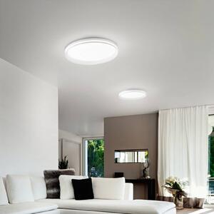 Fabas Luce Plafoniera a LED Isy, dimmerabile, Bianco / Opale, Soggiorno / Sala da pranzo, Metallo, Moderno, Plafoniera LED