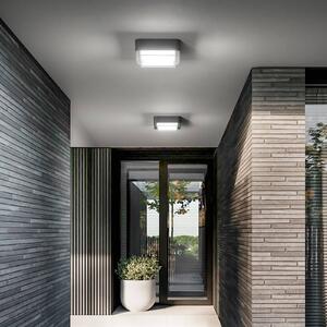 Fabas Luce Plafoniera LED da esterni Diuk, grigio scuro, metallo, IP65 Diuk, Nero, Alluminio, Moderno, Plafoniere LED