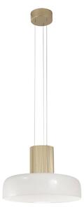 Fabas Luce Lampada a sospensione in vetro Lunar, dimmerabile, Bianco / Opale, Soggiorno / Sala da pranzo, Vetro, Moderno, Lampada a sospensione