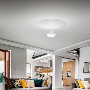 Fabas Luce Plafoniera a LED Yuko, dimmerabile, Bianco / Opale, Soggiorno / Sala da pranzo, Metallo, Moderno, Plafoniera LED