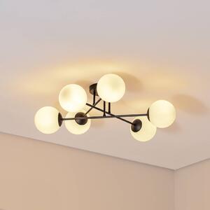 Plafoniera soffitto Glassy Euluna, dimmerabile, Nero, Soggiorno / Sala da pranzo, Vetro, Moderno, Plafoniera