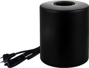 Lampada da tavolo LUXULA, JAR, metallo, E27, cavo tessile con interruttore, nero