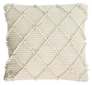 Fodera cuscino Kerenise in lana e cotone bianco 45 x 45 cm