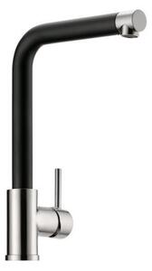 NABER 5011256 Miscelatore monocomando ARCO 1 finitura acciaio inox/nero opaco, alta pressione